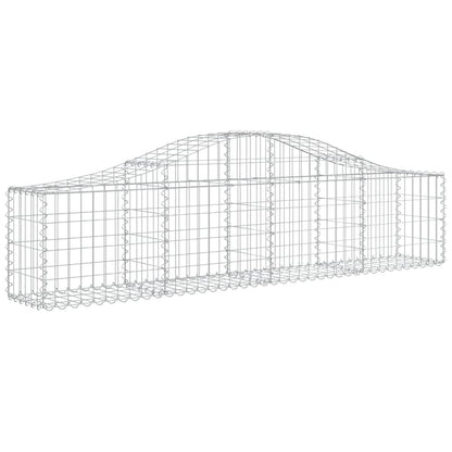 Cestas De Gaviones 2 Uds Forma De Arco Hierro 200x30x40/60 Cm_2