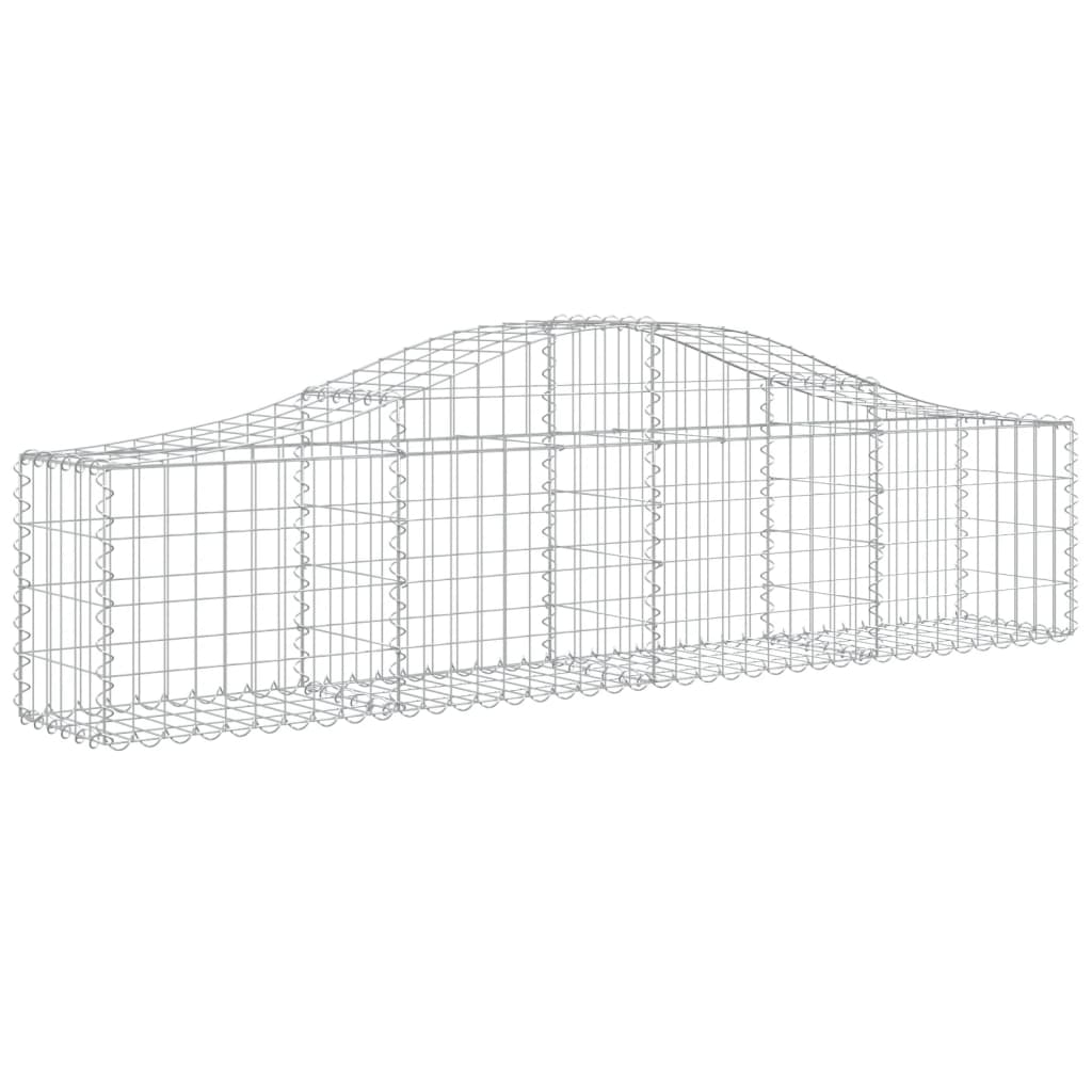 Cestas De Gaviones 14 Uds Forma De Arco Hierro 200x30x40/60 Cm_2