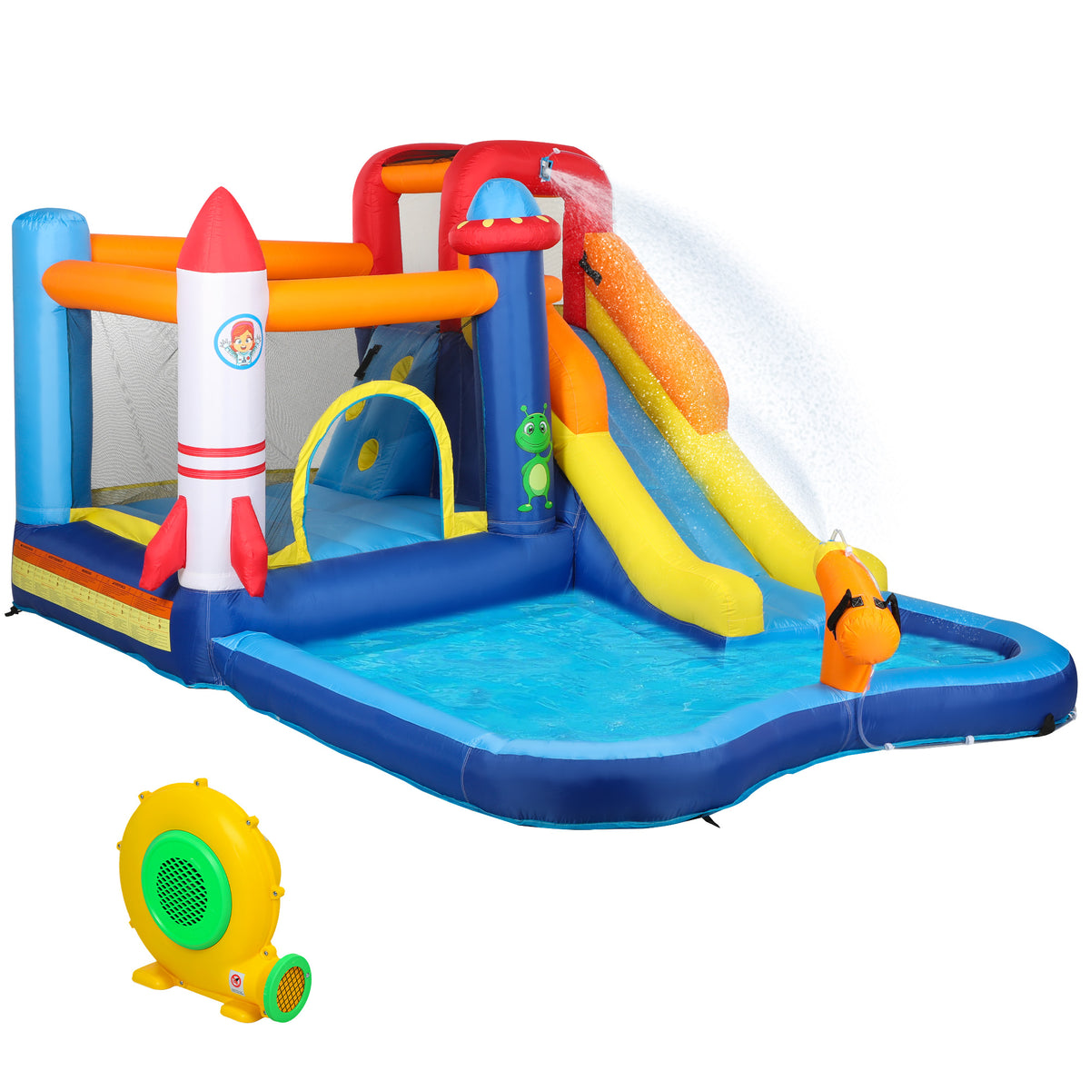Castillo Inflable Aiyaplay Tela Oxford Multicolor 360x250x195 Cm_0