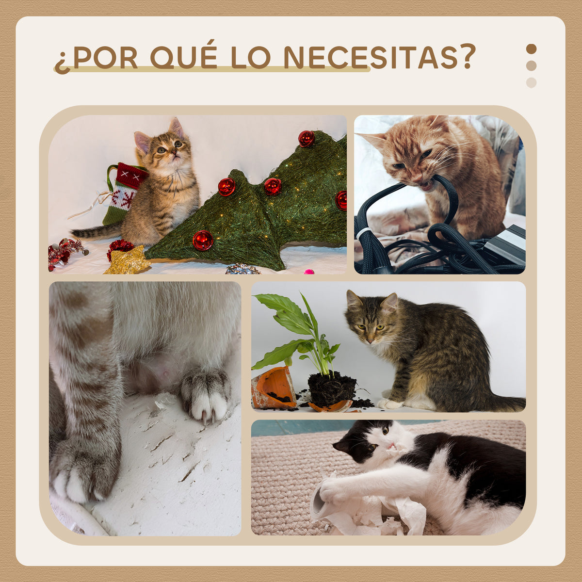 Pawhut Árbol Rascador Para Gatos Pequeños 57 Cm Con Cueva Cama Gris Oscuro_5