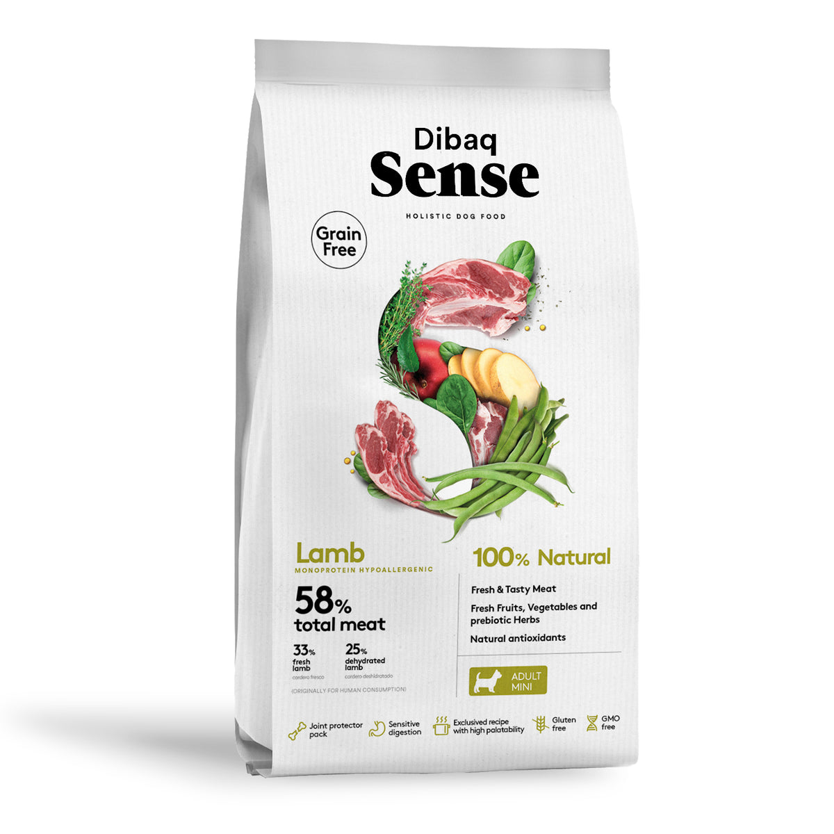 Dibaq Sense Grain Free Cordero Mini 2 Kg_0