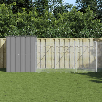 Caseta Perro Corral Acero Galvanizado Gris Claro 165x1067x181cm_1