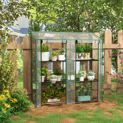 Invernadero De Jardín Outsunny Acero, Pe Transparente 143x46x151 Cm_1