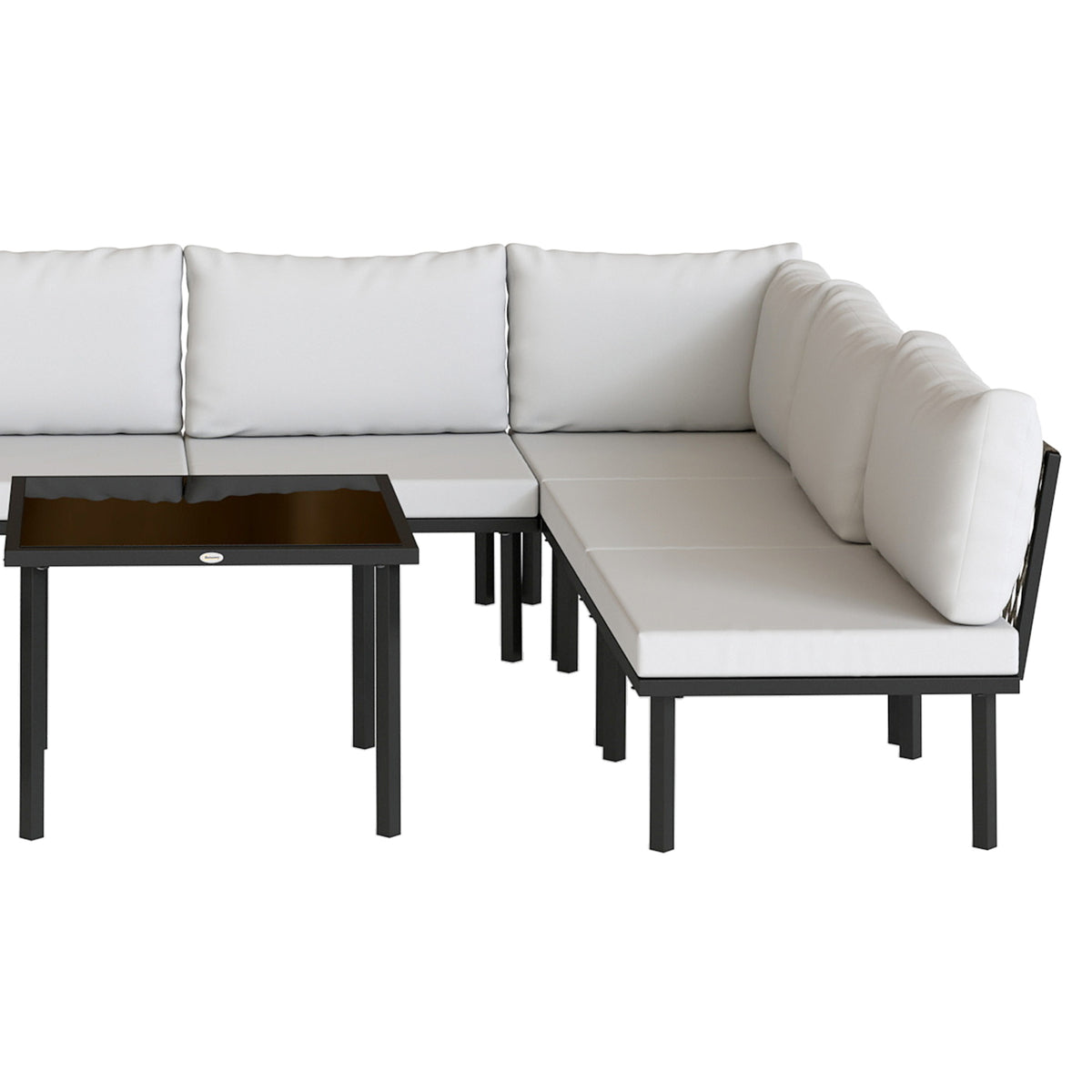 Muebles De Jardín Outsunny Metal, Poliéster Gris Claro 116x60.5x64 Cm_3