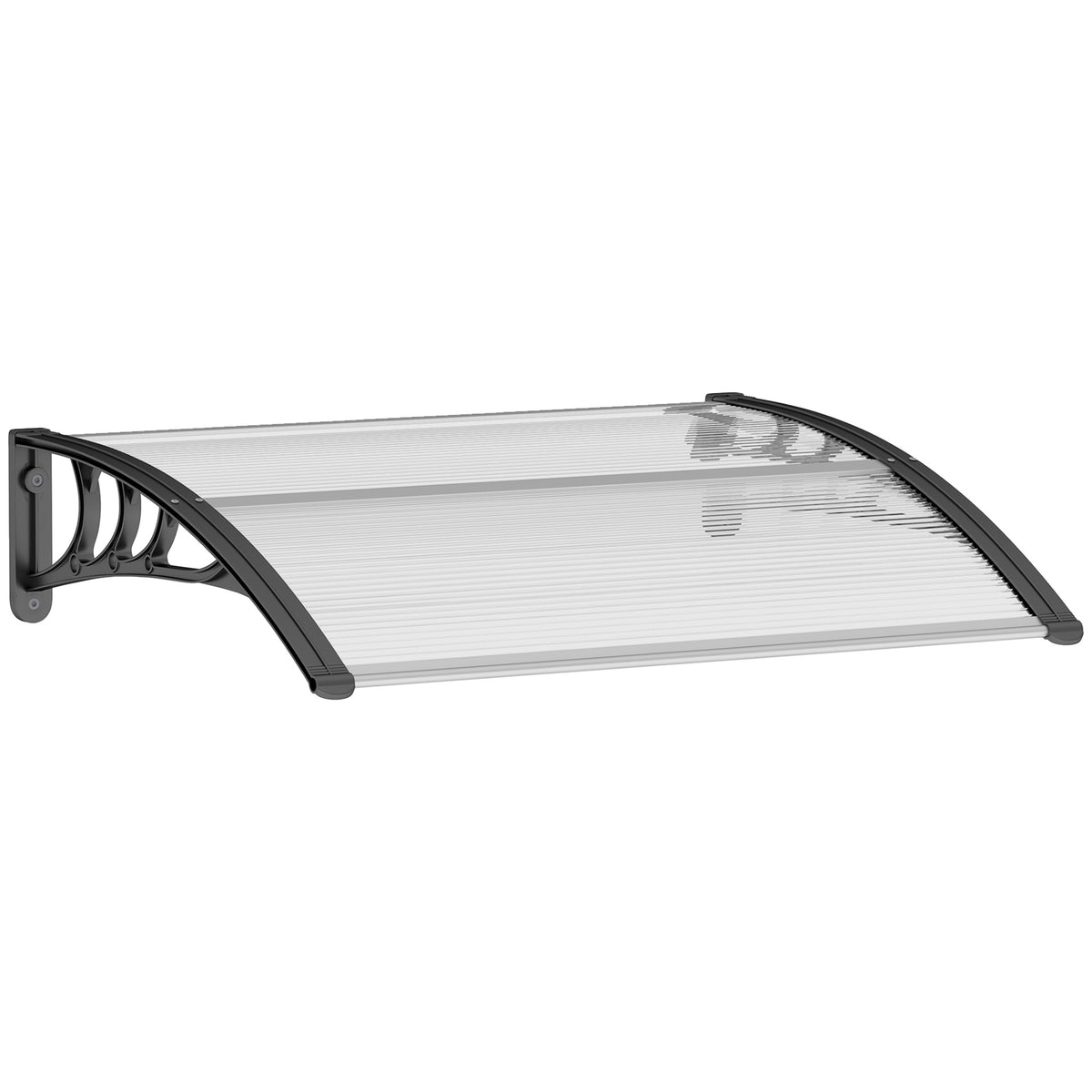 Tejadillo De Protección Outsunny Aleación De Aluminio, Pp Transparente 75x100x23 Cm_0