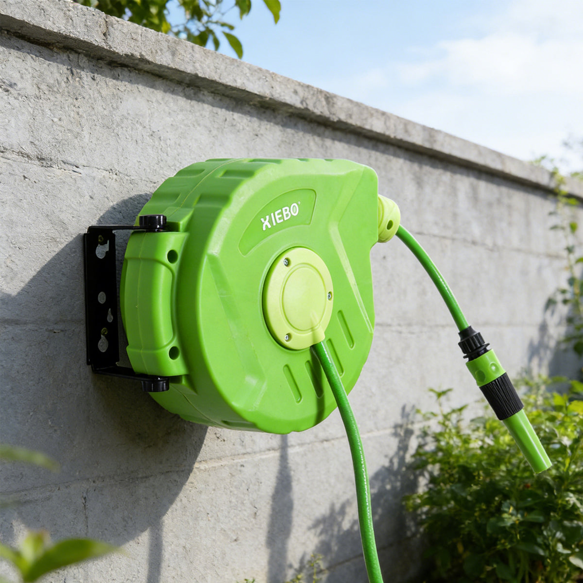Carrete Outsunny Verde Base De Pared 35,5x11,5x27,5 Cm_1