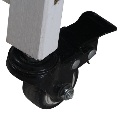 Conejera De Madera Con Ruedas De 2 Niveles Pawhut 147x45,5x88,5cm Gris_4