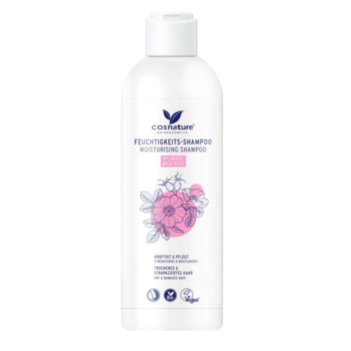 Champú hidratante rosa salvaje BIO Cosnature 250 ml