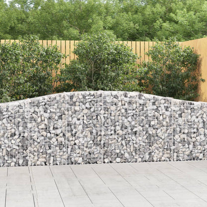 Cestas De Gaviones 4 Uds Forma De Arco Hierro 400x30x80/100 Cm_1