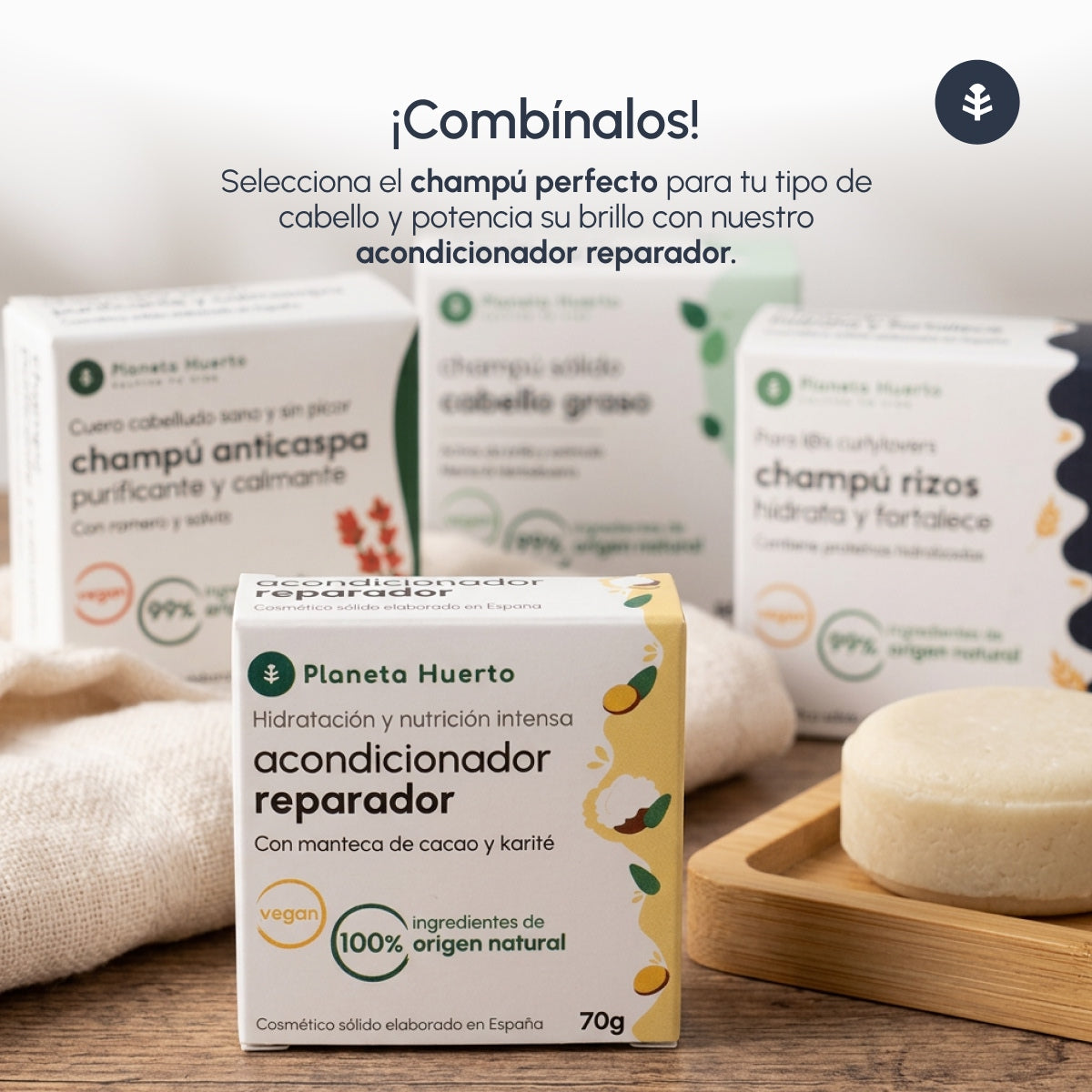 Champú sólido antigrasa Menta Planeta Huerto 85 gr