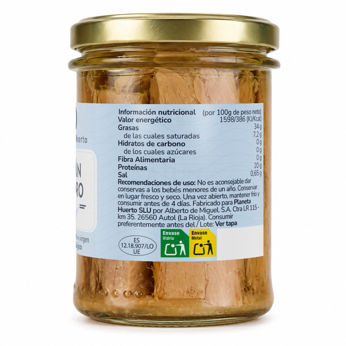 Pack 6x Atún claro MSC en aceite de oliva virgen extra ECO Planeta Huerto 200 g