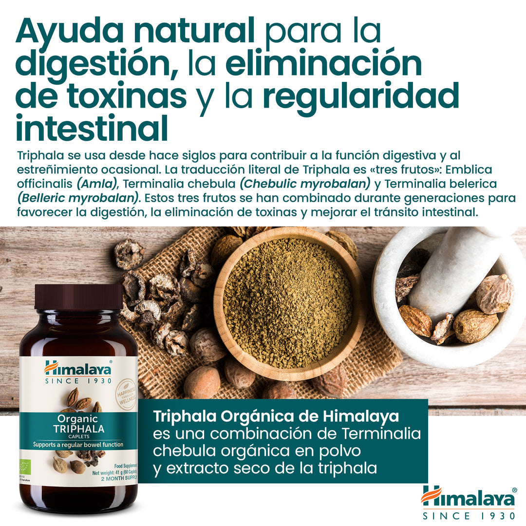 Triphala Organic, Himalaya, 60 cápsulas
