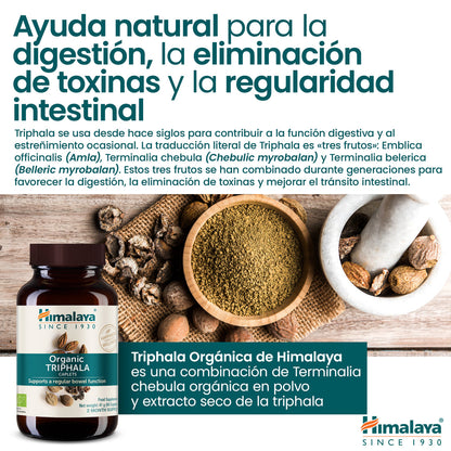 Triphala Organic, Himalaya, 60 cápsulas