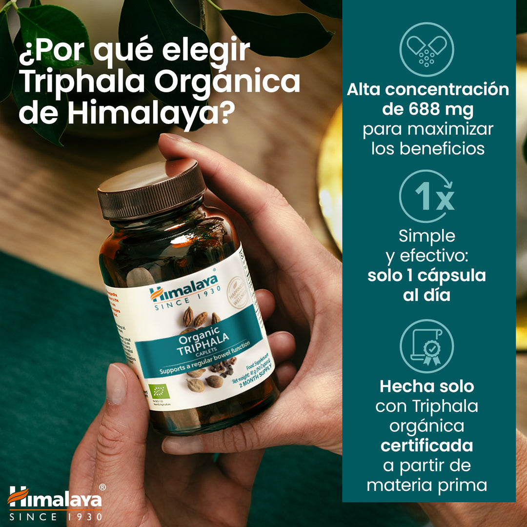 Triphala Organic, Himalaya, 60 cápsulas