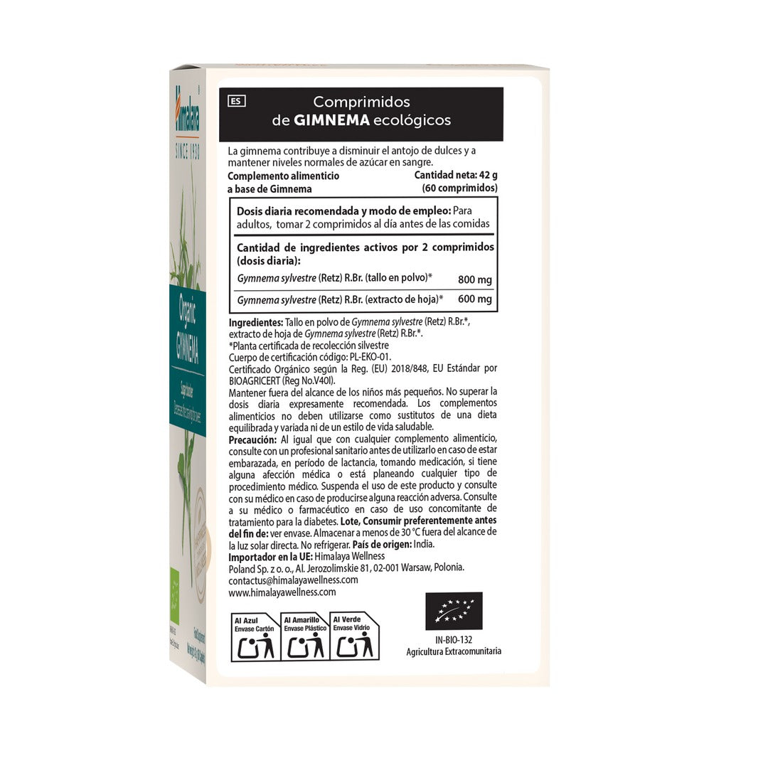 Gymnema Organic Himalaya 60 cápsulas