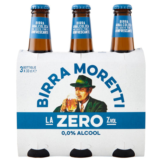 Pack 3x Cerveza SIN Alcohol Moretti 330cl