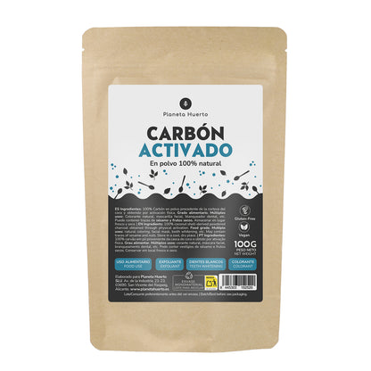 Carbón activado vegetal en polvo Planeta Huerto 100 g