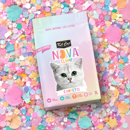 Pack 12 Kit Cat Nova Clump (6 Original y 6 Confetti) 7 L Arena Vegetal para gatos