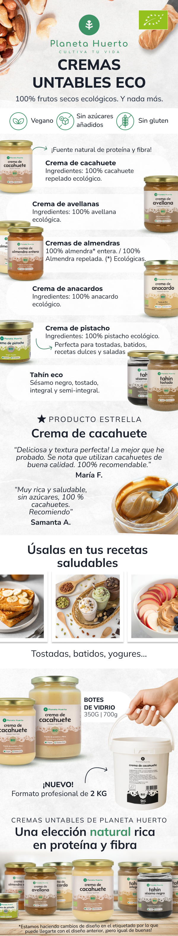 Crema de Turrón suave 100% ECO Planeta Huerto 200 g