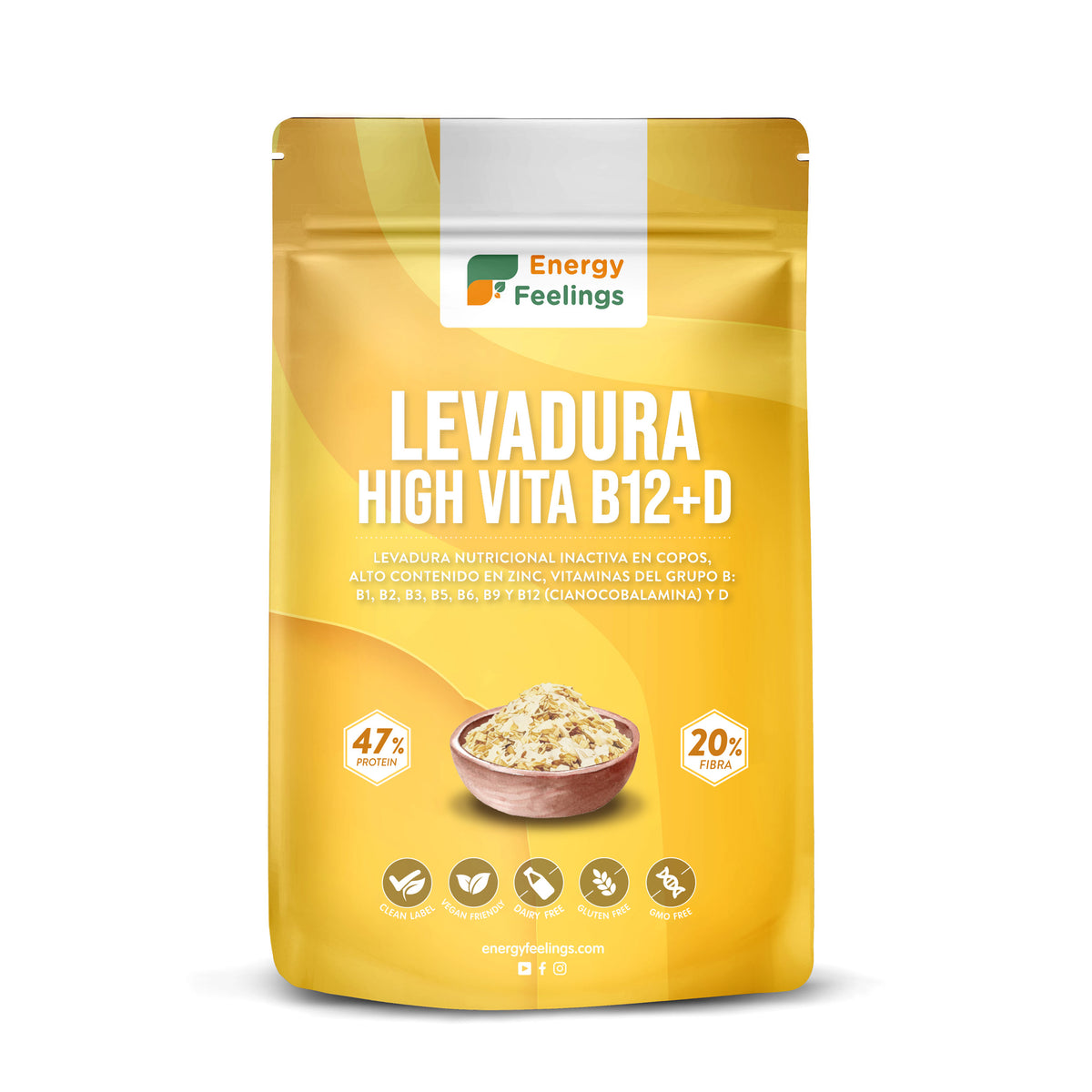 Pack 2x Levadura nutricional high vitamina D Energy Feelings 1 Kg