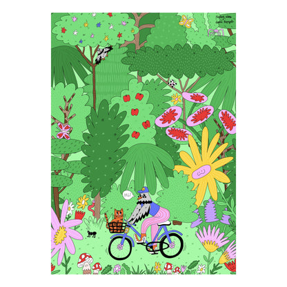 Lámina Decorativa A4 – Hi, Ilustración de Juani Bengali - Nature Vibes_0