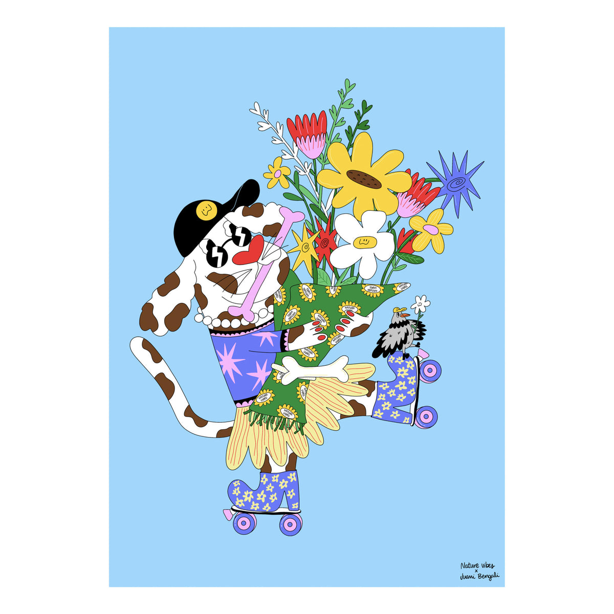 Lámina Decorativa A4 – Sunday, Ilustración de Juani Bengali - Nature Vibes_0