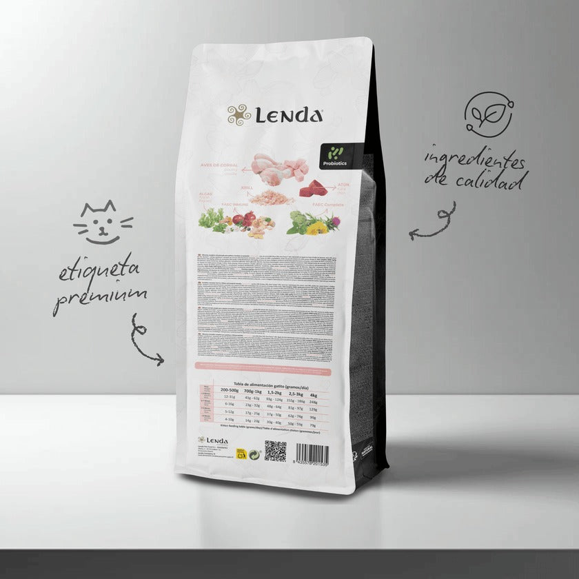 Pienso para Gatitos Aves y Pescado Kitten Grain Free Lenda 2 kg