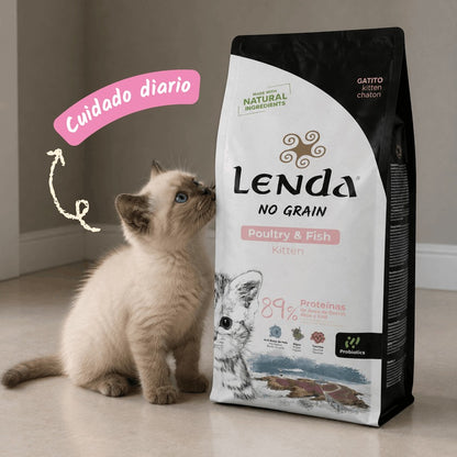 Pienso para Gatitos Aves y Pescado Kitten Grain Free Lenda 2 kg