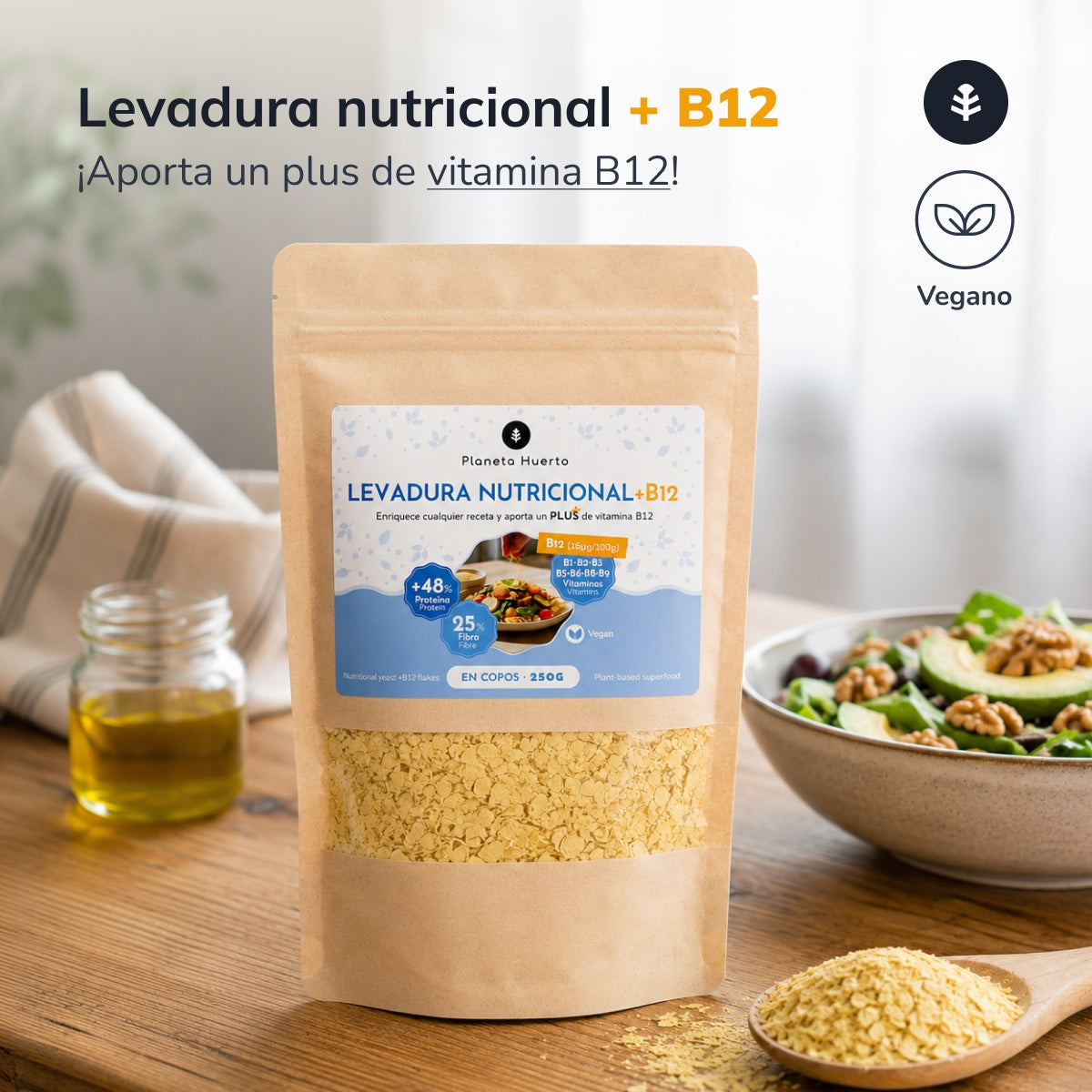 Levadura Nutricional + B12 Planeta Huerto 1 kg