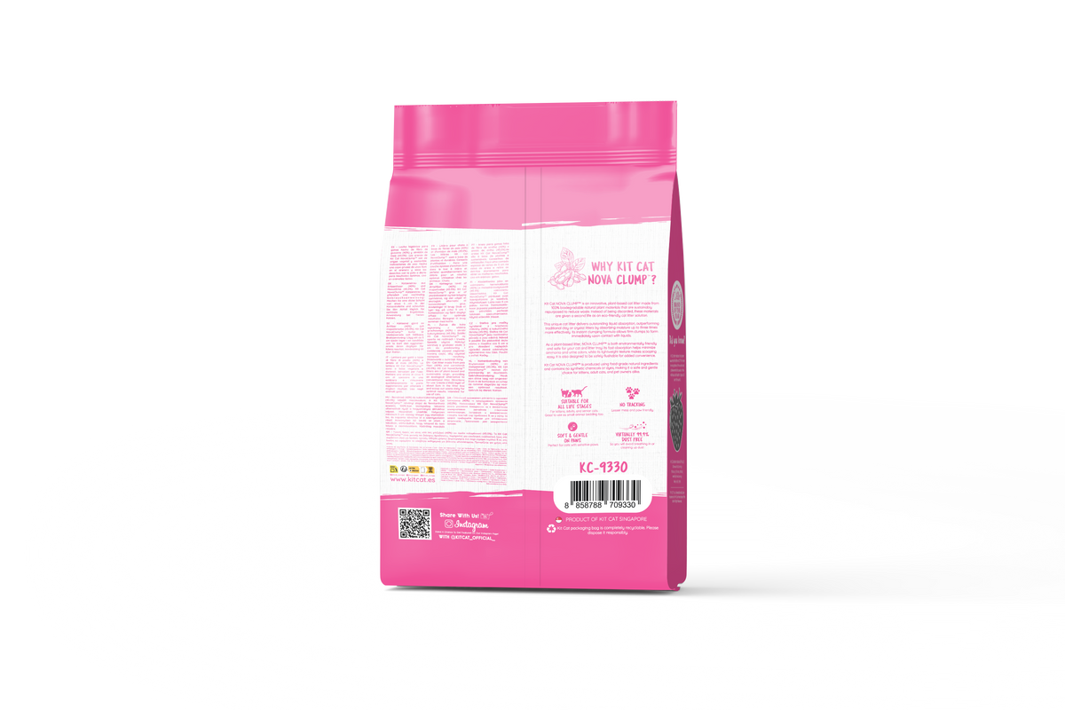 Kit Cat Arena Eco Nova Clump - Strawberry 7 L Arena para gatos - Dulce y Frutal Suave