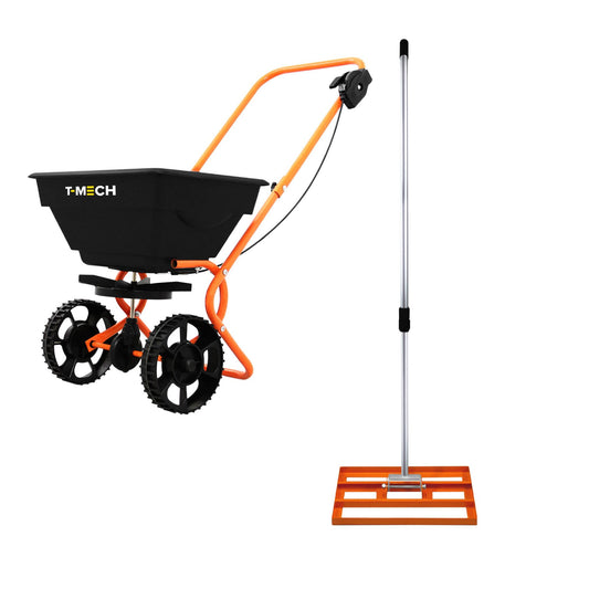 Nivelador De Césped T-mech De 50 Cm (naranja) Y Esparcidor Rotativo_0
