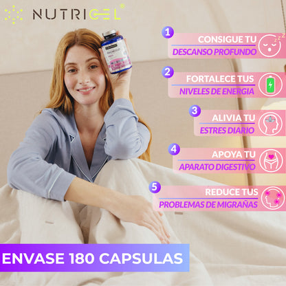 Magnesio Plus Citrato 1577mg + Bisglicinato Nutricel 600mg 180 cápsulas