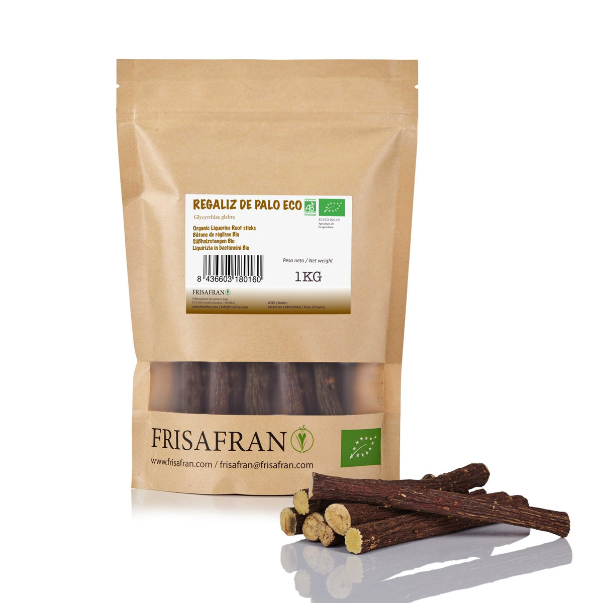Regaliz De Palo Ecológico Seco - Sabor Y Calidad | Frisafran 500 G_2