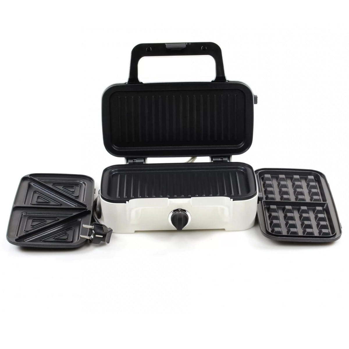 Sandwichera 3 En 1, Gofrera Belga, Grill-plancha, Bandejas Intercambiables, Placas Antiadherentes Mpm Mop-33m 1200w_1