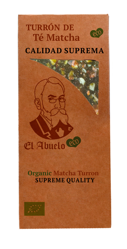 Turrón de Dátil con Té Matcha y Limón ECO El Abuelo 200 g
