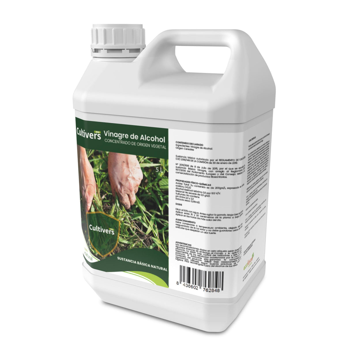 Vinagre De Alcohol. Herbicida Natural De Vinagre Cultivers 5 L_1