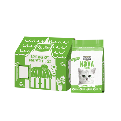 Kit Cat Arena Eco Nova Clump - Green Tea 7 L Arena para gatos - Fresco y Herbal