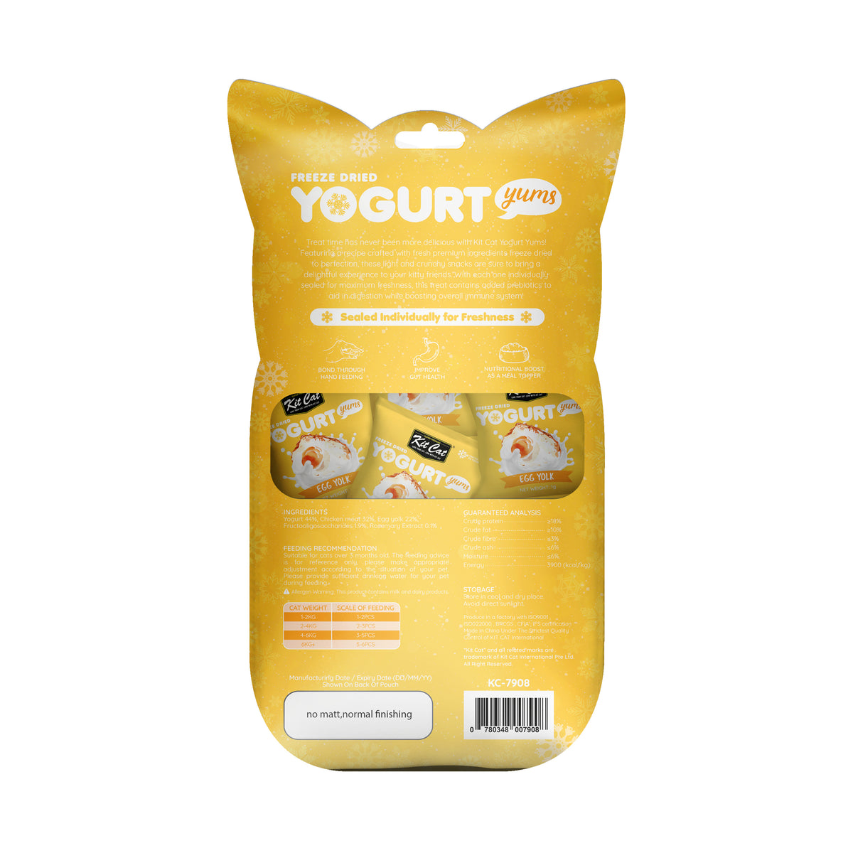 Kit Cat Yogurt Yums Liofilizado Yema de Huevo 10g (10 unidades)