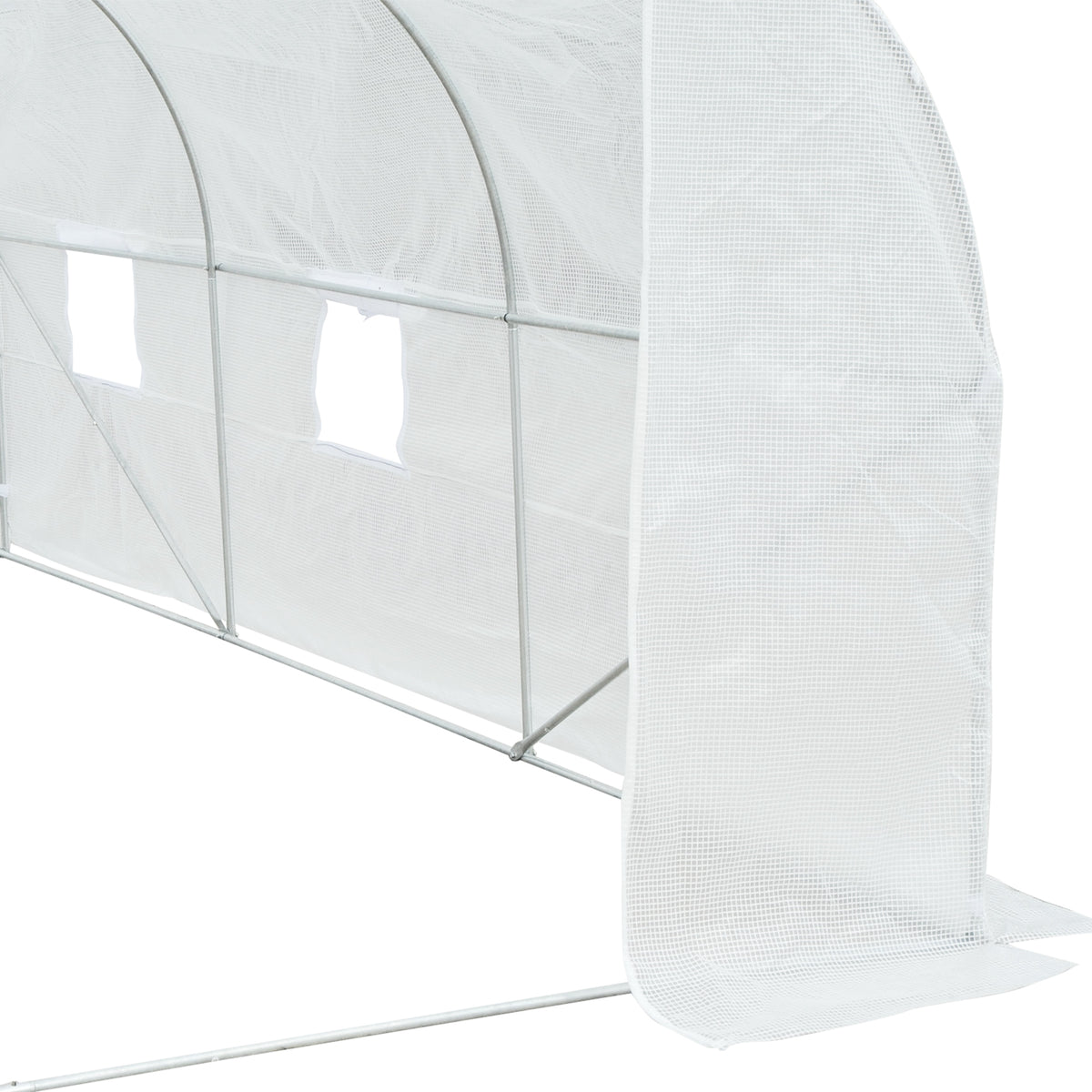 Invernadero Outsunny Blanco 445x299x205 Cm Metal Plástico Polietileno_3