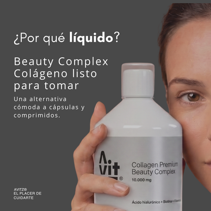 Colágeno Marino Avitz 10.000 mg Líquido 500 ml con Ácido Hialurónico, Biotina y Vitamina C – Beauty Complex_2