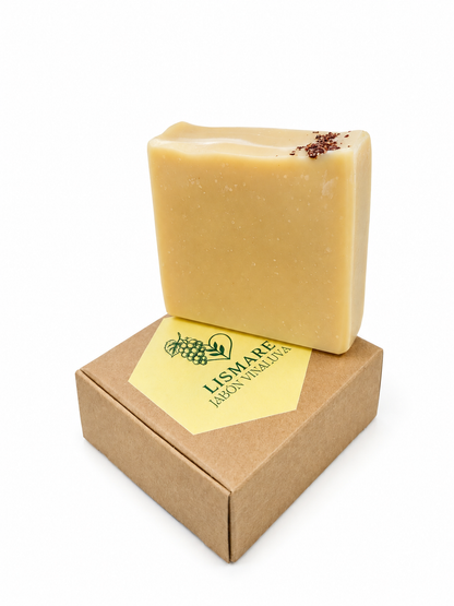 Jabón sólido de uva para rostro y cuerpo, elaborado con uva blanca y aceites vegetales - 100g - Vinaluva - Lismare_0