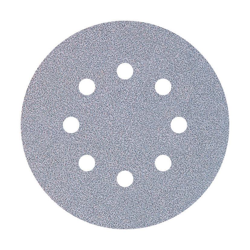 5 discos adhesivos de lijar	para lijadoras excéntricas Ø 125 mm Wolfcraft Grano 80