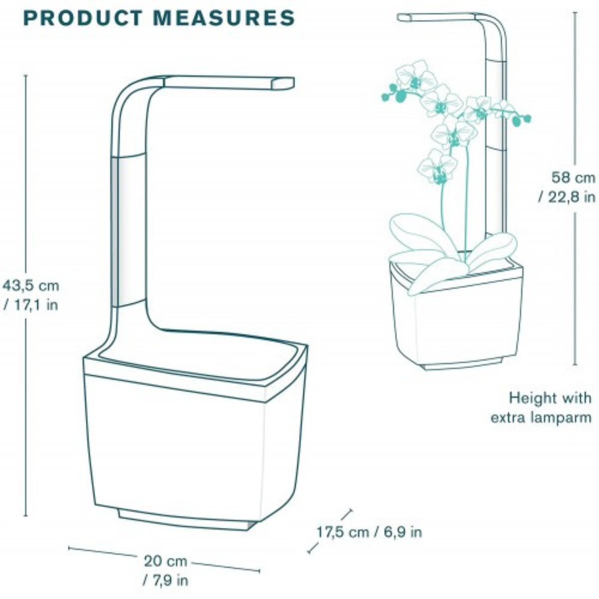Maceta autocultivo T3 Kitchen Garden 20 x 17,5 cm Negro