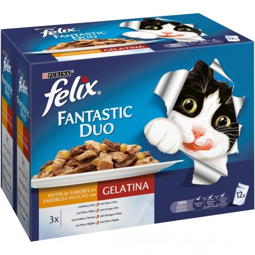 FELIX Duo Festín de Sabores en Gelatina 12 x 85 g