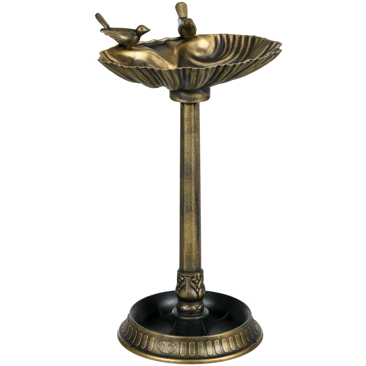 Baño Para Pájaros Outsunny Pp Bronce 49.5x38x81 Cm_0