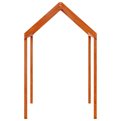 Techo De Cama Infantil Madera Maciza Pino Marrón 207x95,5x159cm_4