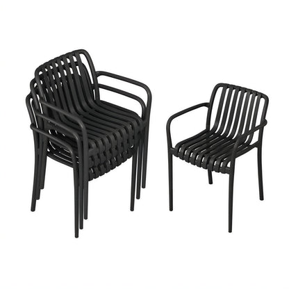 Sillas De Jardín Outsunny Pp Negro 55x58.5x81.5 Cm_4