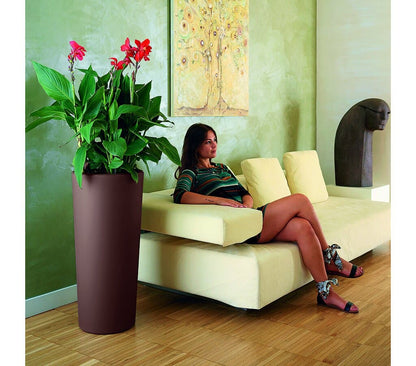 Veca Macetero Plástico Redondo Taupe 100 Cm_1