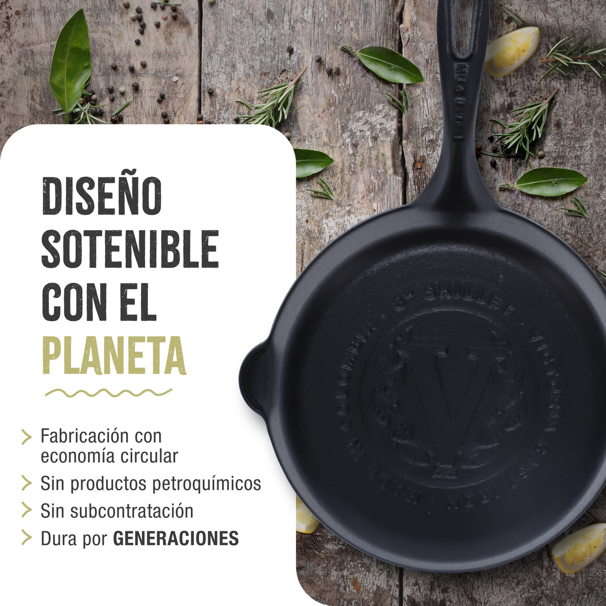 Victoria Sartén Hierro Fundido Curado Inducción 16,5cm, Apta Fuego, Barbacoa, Horno Cast Iron Skillet, 35969, Negro_5