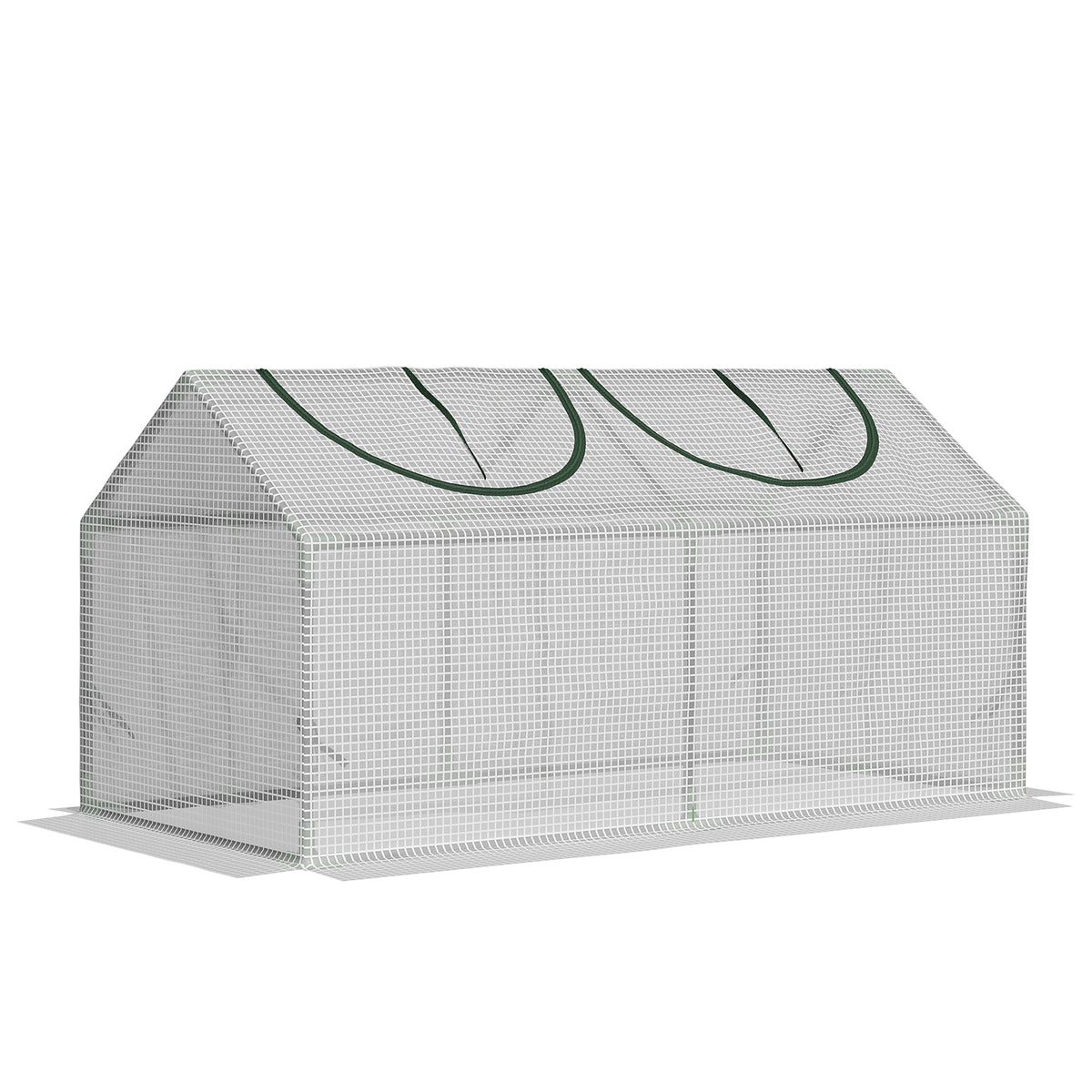 Invernadero De Terraza Outsunny Acero, Pe Blanco 120x60x60 Cm_0